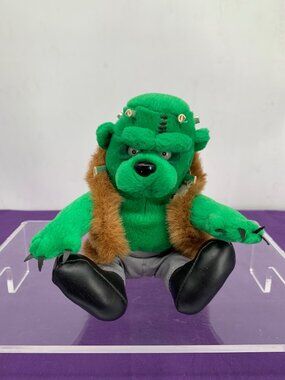 Meanies Grisly Grizzlies Frankenbear Plush Halloween 1999 Limited Edition 06367/